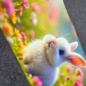 نم گیر سه بعدی طرح خرگوش سایز ۶۰در۱۲۰