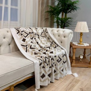 شال مبل پانچ در دوسایز(قهوه ای تیره)