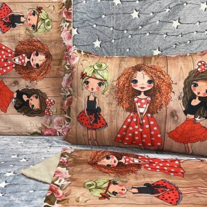 روبالشتی مخمل پورشه عروسکی(سه دختر چوبی)جفتی320.000