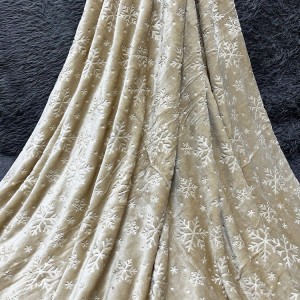 پتو مسافرتی ژله ای دونفره برفی(کرمی)