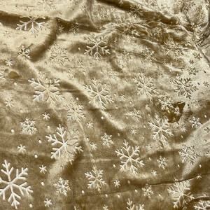 پتو مسافرتی ژله ای دونفره برفی(خردلی)