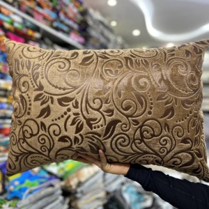 روبالشتی مخمل آنجل دورو رنگ (نسکافه ای)