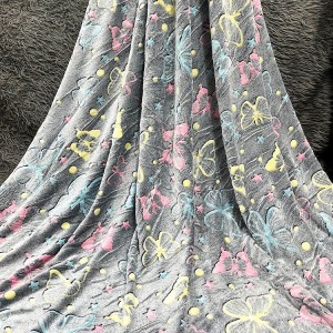 پتو مسافرتی دونفره شبنما (پروانه صورتی)