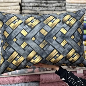 روبالشتی مخمل پورشه (حصیری ریز طوسی تیره)