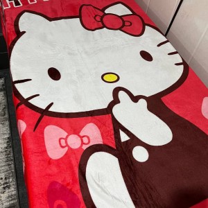 پتو ژله ای عروسکی تک نفره (کیتی قرمز)