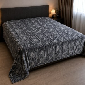 پتو مسافرتی دونفره تک رنگ لوی ویتون(طوسی تیره)