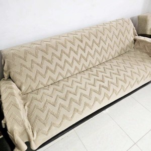 شال مبل زیگزاگی نخ ترک(در سه سایز)رنگ نسکافه ای