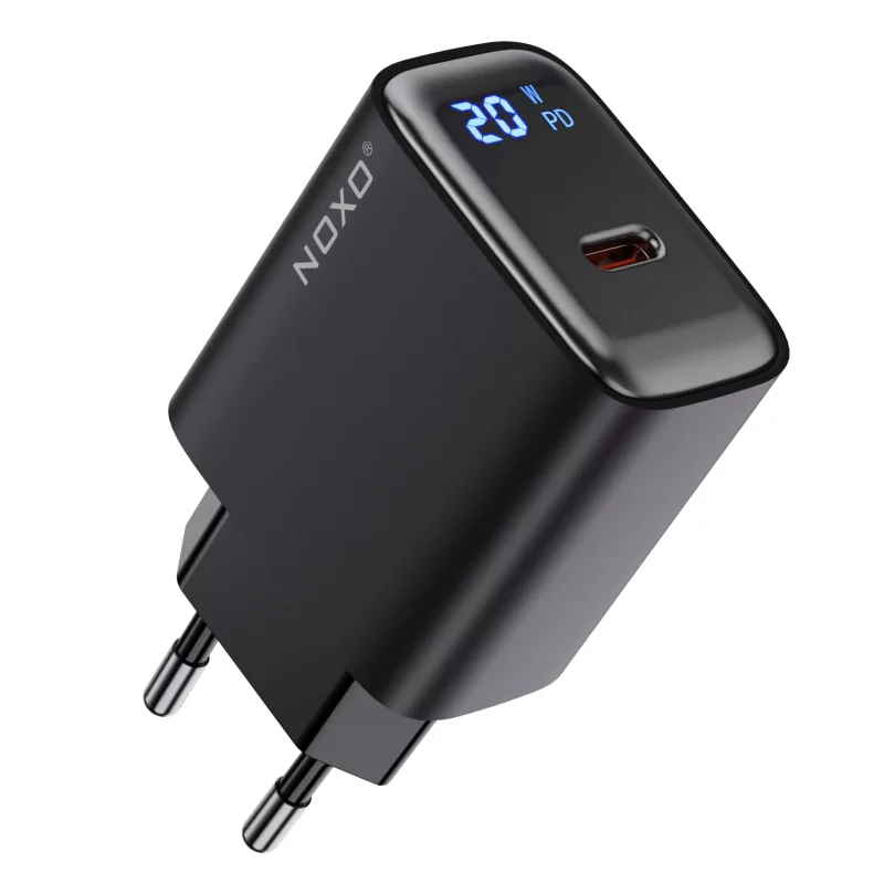 شارژر دیواری 20 وات نوکسو مدل CHN-5 با نمایشگر دیجیتال هوشمند و شارژ سریع USB-C