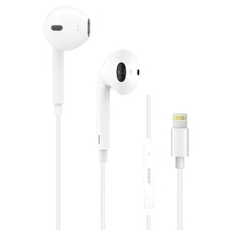 هندزفری سیمی نوکسو مدل HFN-2 | اتصال لایتنینگ و صدای استریو با طراحی مقاوم