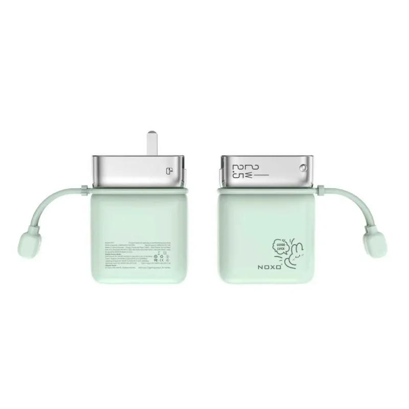 پاوربانک نوکسو مدل PN‑7 ظرفیت 10000 میلی‌آمپر با دوشاخه برق داخلی