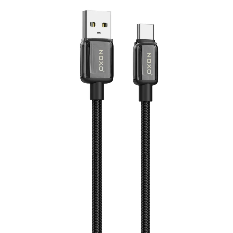 کابل USB به Type‑C نوکسو مدل CN‑9 | کابل شارژ 2.4 آمپر نایلونی طول 1 متر
