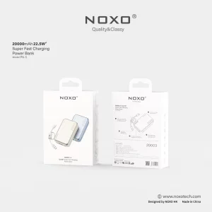 پاوربانک Noxo PN-5 ظرفیت 20000mAh با شارژ فوق سریع 22.5 وات | Power Bank با پورت USB-C و کابل داخلی