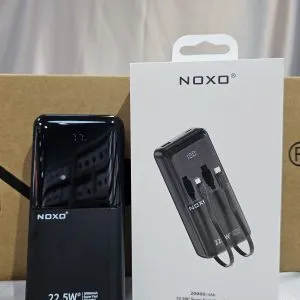 پاوربانک Noxo PN-2 با ظرفیت 20000mAh و شارژ فوق سریع 22.5 وات | خروجی USB-C، USB-A و کابل داخلی