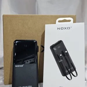 پاوربانک Noxo PN-1 با ظرفیت 10000mAh و شارژ سریع 22.5 وات | خروجی USB-C، USB-A و کابل داخلی