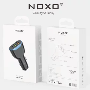 شارژر فندکی نوکسو  CCN-2 شارژر خودرو 30 وات با QC3.0 و 2 پورت USB هوشمند