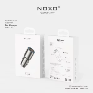 قیمت و خرید شارژر فندکی ماشین  نوکسو  CCN-3  سوپر فست شارژ 48W با PD 30W + QC3.0 بدنه فلزی