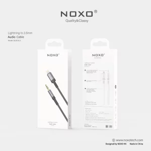 قیمت و خرید کابل AUX نوکسو لایتنینگ به جک 3.5میلی متری مدل AUX-N-2 | طول 1.5 متر