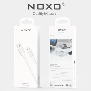 شارژر دیواری ۲۰ وات PD و QC3.0 نوکسو مدل CHN-6 با ۲ پورت USB-A + USB-C به همراه کابل تبدیل USB-A به Type-C مدل CN-1 طول 1متر