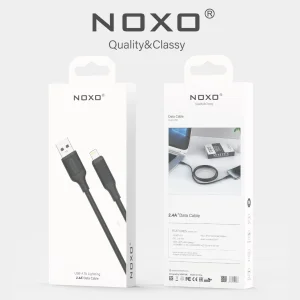 قیمت و خرید کابل تبدیل USB-A به Lightning نوکسو مدل CN-1 طول 1متر شارژ سریع 2.4 آمپر- مشکی