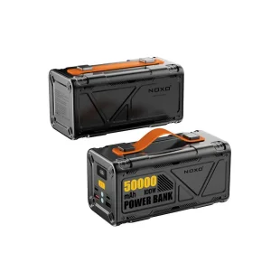 پاوربانک نوکسو مدل PN‑9 ظرفیت 50000 میلی‌آمپر با توان 100 وات و چراغ LED