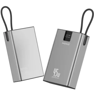 پاوربانک نوکسو با ظرفیت 20000 میلی‌آمپر ساعت توان  45 وات Super Fast مدل PN-14 با بدنه آلومینیومی