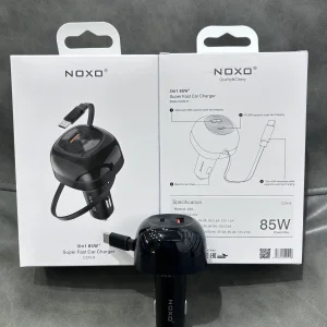 قیمت و خرید شارژر فندکی CCN‑9 | توان 85 وات | PD + QC4.0 | کابل جمع‌شونده USB‑C