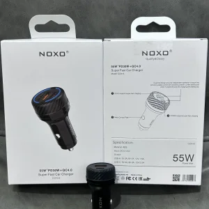 قیمت و خرید شارژر فندکی نوکسو مدل  CCN‑6 | توان 52.5 وات | USB‑C + USB‑A | Super Fast Car Charger
