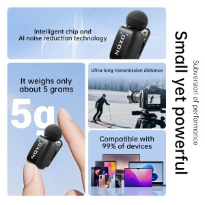 قیمت و خرید میکروفون بی‌سیم نوکسو مدل MC-N1 با تکنولوژی هوش مصنوعی | ضبط حرفه‌ای صدا