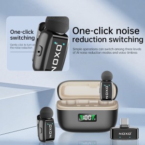 قیمت و خرید میکروفون بی‌سیم نوکسو مدل MC-N1 با تکنولوژی هوش مصنوعی | ضبط حرفه‌ای صدا