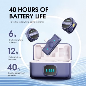 قیمت و خرید میکروفون بی‌سیم نوکسو مدل MC‑N2 دو کاربره Type‑C | نویز کنسلینگ هوشمند + باتری 40 ساعته