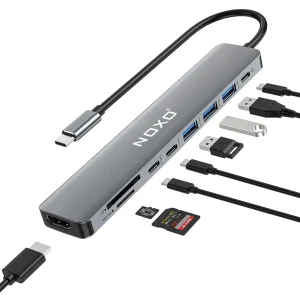 قیمت و خرید هاب 9 پورت Type‑C نوکسو مدل HUB‑N1 | مبدل 9 در1 با HDMI 4K، PD 100W و USB 5Gbps