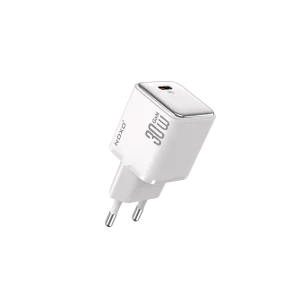 شارژر دیواری GaN 30 وات PD نوکسو مدلCHN-7 | پین EU/UK، شارژ سریع USB-C