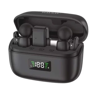 میکروفون بی‌ سیم یقه‌ای نوکسو مدل MC‑N1 دو میکروفونه با اتصال USB‑C و نویز کنسلینگ