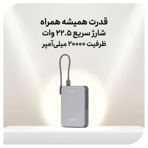 پاوربانک 22.5 وات نوکسو مدل PN‑13 ظرفیت 20000 میلی‌ آمپرساعت