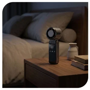 پنکه دستی نوکسو مدل FAN‑N1 تاشو با باتری 3600mAh و نمایشگر دیجیتال