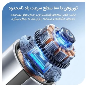 پنکه دستی نوکسو مدل FAN‑N1 تاشو با باتری 3600mAh و نمایشگر دیجیتال