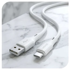 کابل USB‑A به Type‑C نوکسو مدل CN‑8 | کابل شارژ 2.4A سیلیکونی 1 متری