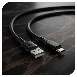 کابل USB‑A به Type‑C نوکسو مدل CN‑8 | کابل شارژ 2.4A سیلیکونی 1 متری