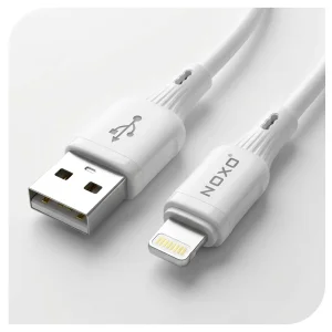 کابل USB‑A به لایتنینگ نوکسو مدل CN‑8 | کابل شارژ سیلیکونی طول  1 متری
