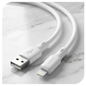 کابل USB‑A به لایتنینگ نوکسو مدل CN‑8 | کابل شارژ سیلیکونی طول  1 متری