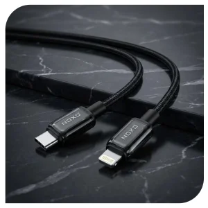 کابل شارژ 27 وات Type-C به Lightning نوکسو مدل CN-9 | نایلونی طول 1 متر