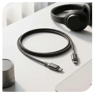 کابل شارژ 60 وات Type-C به Type-C نوکسو مدل CN-10 | نایلونی طول 1.2 متر