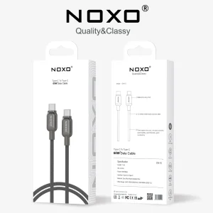 کابل شارژ 60 وات Type-C به Type-C نوکسو مدل CN-10 | نایلونی طول 1.2 متر
