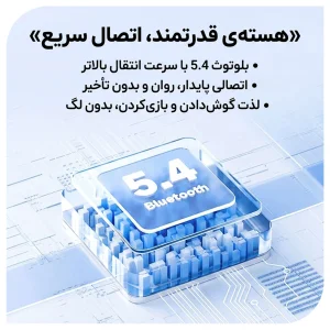 هدفون بلوتوثی نوکسو مدل TN‑5 | بلوتوث 5.4، درایور 13 میلی‌متری، شارژدهی تا 30 ساعت