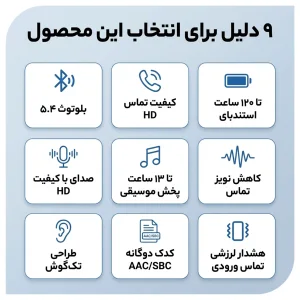 هدست بلوتوثی جمع‌شونده نوکسو مدل TN‑7 با طراحی کلیپ‌شونده