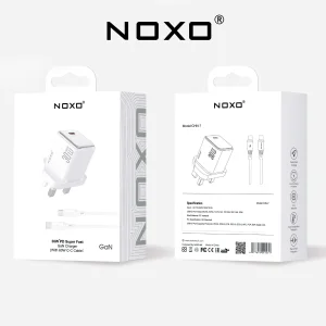 شارژر دیواری GaN 30 وات PD نوکسو مدلCHN-7 | پین UK، شارژ سریع USB-C