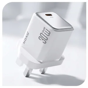 شارژر دیواری GaN 30 وات PD نوکسو مدلCHN-7 | پین UK، شارژ سریع USB-C