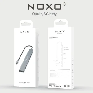 هاب 9 پورت Type‑C نوکسو مدل HUB‑N1 | مبدل 9 در1 با HDMI 4K، PD 100W و USB 5Gbps