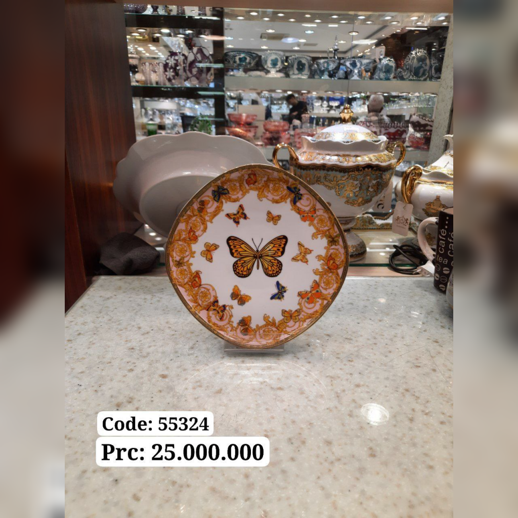 پیش دستی ویولا طرح پروانه صورتی