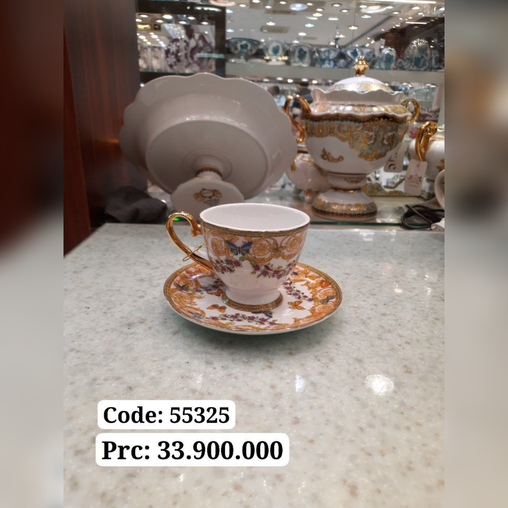 ست چای خوری پروانه صورتی